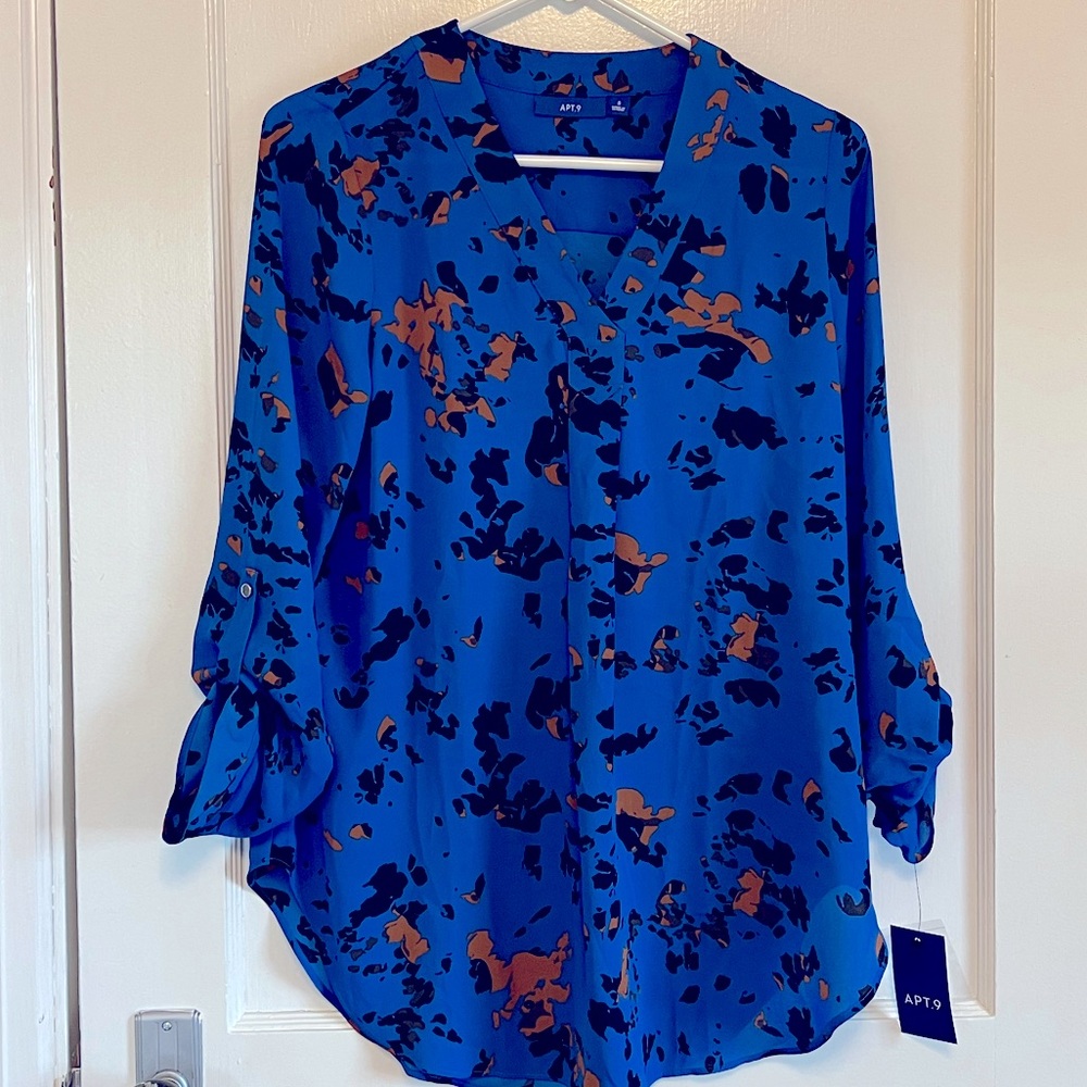 Apt 9 Roll tab sleeve blouse